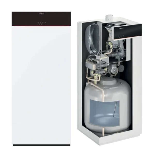Viessmann Vitodens 222-F 1.7-17.5kW tips B2SF ONE BASE ar k/ū tvertni 130L